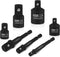 SWANLAKE 7PCS Impact Power Drill Socket-Adapter Set, Hex-Shank Socket to Drill 1/4" 3/8" 1/2" Impact Driver Adapter...