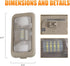 RANSOTO 15126553 Car Interior Dome Roof Light Lamp Lens with Housing Compatible With 2004-2008 Chevy Colorado GMC Canyon Replaces 15191866 1511447...