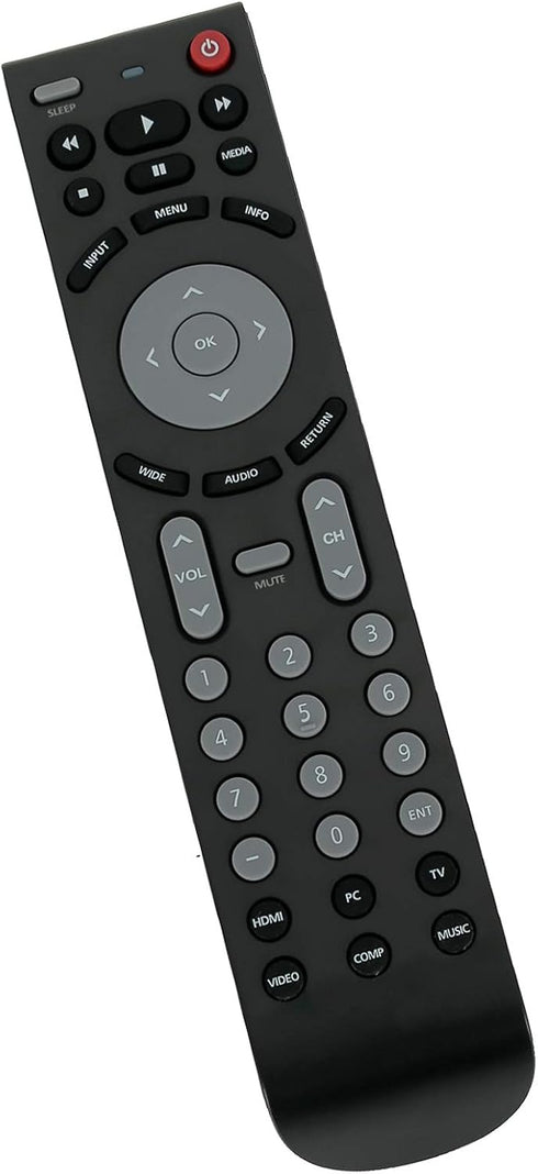 RMT-JR01 Remote Control Replace Compatible with JVC LED LCD TV Black Crystal 3001 3002 Series HDTV BC50R EM28T EM32FL EM32T EM32TS EM37T EM39FT EM...