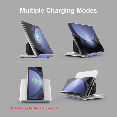 Wireless Charger for Samsung, 2 in 1 Wireless Charging Station Compatible with Samsung Galaxy Z Fold 6/5/4/3, Charger for Galaxy S24/S23/S22/Galax...