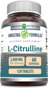 Amazing Formulas L Citrulline 2000mg Per Serving 120 Tablets Supplement | Amino Acid Supplement for Men & Women | Non-GMO | Gluten Free | Made in ...