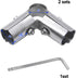 2 Sets of 90 Degree Structural Pipe Connectors, 3-way Metal Connectors, for 3-Way Pipe Clamp end Rail Clamps (for 1" or 25MM or 3/4" OD, Silver)...
