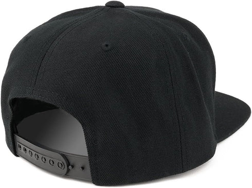Diamond Embroidered Flat Bill Snapback Cap...