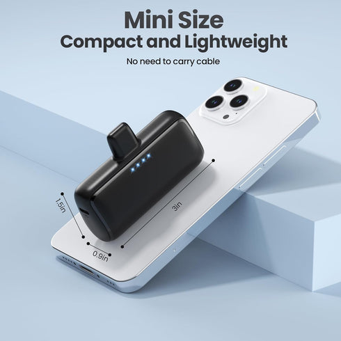 Mini Portable Charger Power Bank for iPhone,3500mAh Ultra-Compact PD Fast Charging Portable Phone Charger Battery Back Compatible with iPhone 14/1...