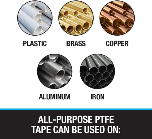 WM Harvey 017117B Thread Seal Tape, 520 in, White...