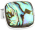 Abalone Square Pair of Cufflinks in a Presentation Gift Box & Polishing Cloth...