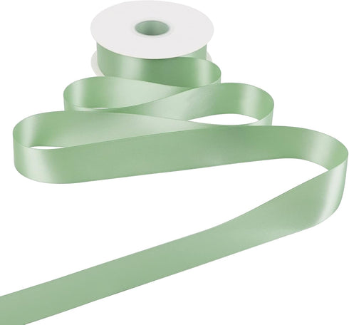 HUIHUANG 1-1/2 inch Double Face Satin Ribbon, Polyester Satin Sage Green Ribbon 50 Yards/Roll for Gift Wrapping Bows Making Floral Bouquet Wedding...