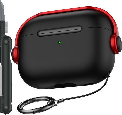 R-fun Airpods Pro Case (2nd/1st Gen,2023/2022/2019) with Secure Lock & Cleaning Kit, Music Headset Earphone Protective Case Cover Compatible with ...