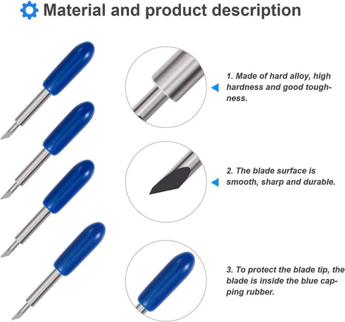 30PCS 60°Deep Cut Replacement Blades, STREWEEK, The Cutting Blades for Cricut/Explore Air/Air 2/Maker, Perfect for Cutting Medium Such as Vinyl Fa...