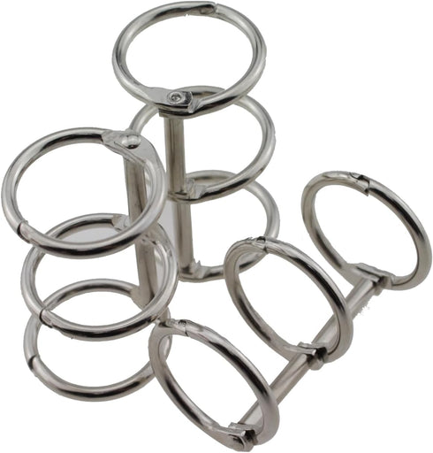 SQXBK10PCS 20mm Metal Binder Ring Silver Open Triple Ring Binder for Binding Binders DIY Album and Calendar and Essay Page...