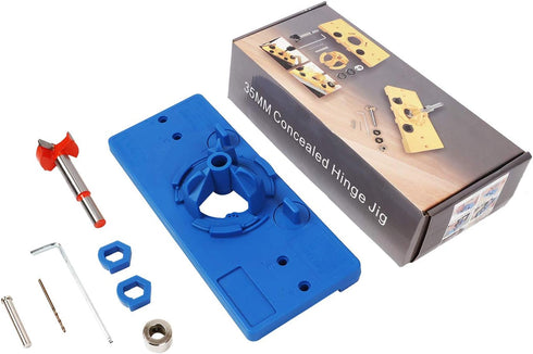35mm Hinge Hole Jig Drill Guide Set, Closet Door Hole Jig, Puncher Hinge Drilling Tool Set, for Cabinet Door Installation,Woodworking Boring Posit...