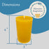 100% Pure Beeswax Candle - Medium Pillar Candle - 60 Hour Burn Time - 3x4 Inch - Alternative Imagination...