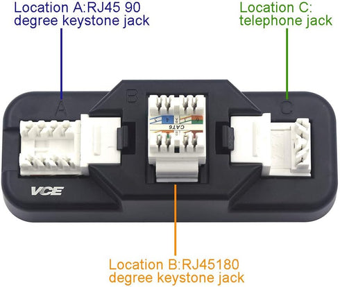 VCE Combo Keystone Punch Down Stand and Mini Wire Stripper Cutter for 90/180 Degree RJ45 Cat5/Cat5E/Cat6/Cat6A RJ11 RJ12 Keystone Jack Modular Cou...