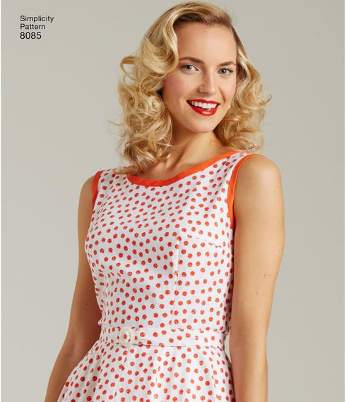 Simplicity 8085 1950's Vintage Fashion Women's Wrap Dress Sewing Patterns, Sizes 14-22...