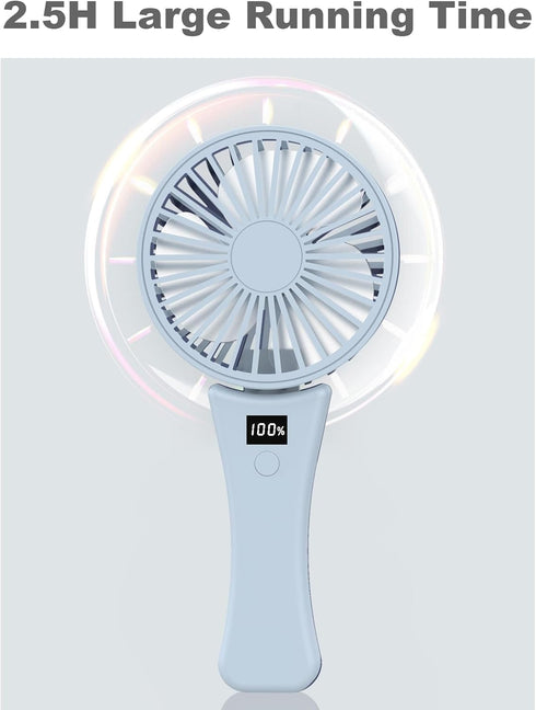 Portable Handheld Fan, 1200mAh Portable Fan Rechargeable, Electric Fan for Travel Office Room...