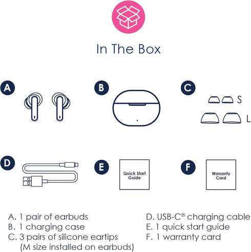 Packed Party True Wireless Earbuds Bluetooth V5.3 Headphones with Charging Case, IPX5 Waterproof, Up to 20 Hours of Battery Life (Spot On)...