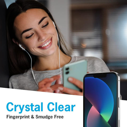 Simple Snap Tempered Glass Screen Protector Compatible with iPhone 13 Mini — Invisible Premium Protection that is Fingerprint Free, Bubble Free an...
