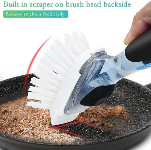 New Brush Refills for OXO New Soap Dispensing Dish Brush - 4 Pack Dish Brush Cleaning Soap Dispensing Head Replacement for Scrubber...