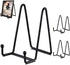 3 Pack 6 Inch Plate Stands for Display, Metal Black Frame Stand for Picture, Book, Decorative Plate, Photo Easel and Tabletop Artworks (6 Inch)...