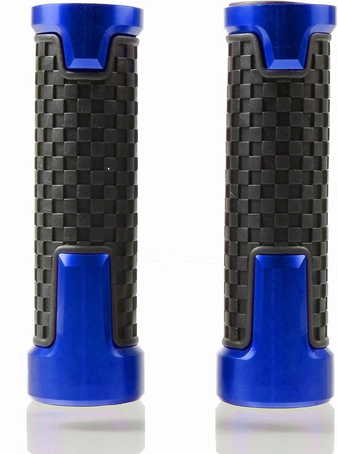 2Pcs 7/8''22mm Motorcycle Handlebar Grips Handle Grips Compatible with GSXR GSX-R 125 150 600 750 1000-Blue...