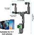 Car Rear View Mirror Phone Holder, 360° Rotatable&Retractable Auto Rearview Clip Mobile Mount Holder, Multifuctional GPS Holder with Anti-Shake De...