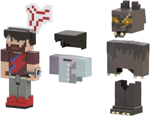 Mattel Minecraft Creator Series Action Figure & Accessories Set, 3.25-in Scale Camp Enderwood Rougarou & DLC Codes...