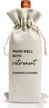 Retirement Wine Bag For Retirement Parties, Goodbye Farewell Leaving Gifts For Best Friend Colleagues Coworkers Boss Retirees, Retired Gift Idea W...