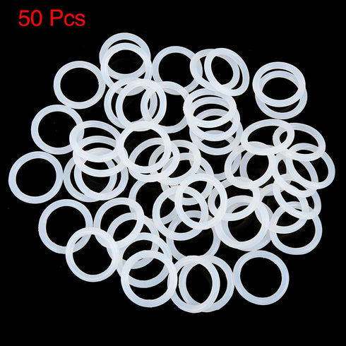 X AUTOHAUX Silicone O-Rings, 28mm OD 21mm ID 3.5mm Width VMQ Seal Gasket for Compressor Valves Pipe Repair, White, Pack of 50...