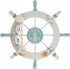 Nautical Beach Wooden Boat Ship Steering Wheel Fishing Net Shell Fish Home Wall Décor(11" Diameter)...