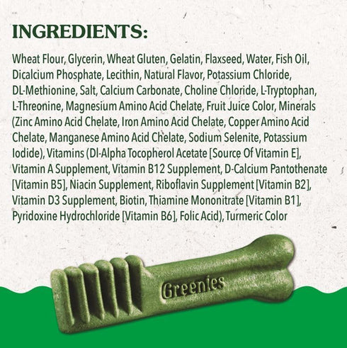 Greenies Puppy Teenie Size Natural Dental Dog Treats, 6 oz. Pack (22 Treats)...