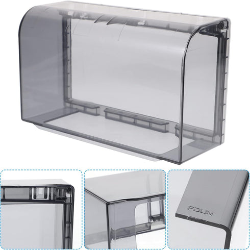 Flip Weatherproof Cover Outlet Cover, 2- Gang Wall Socket Face Plate Panel Box, Outdoor Receptacle Cover Protector, Black...