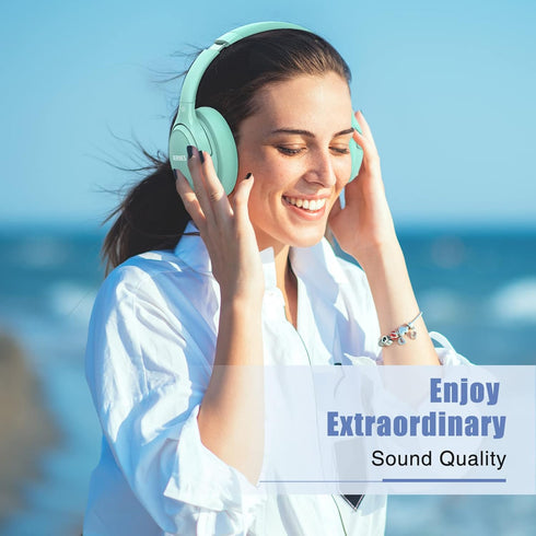 Bluetooth Wireless Headphones Over Ear,BERIBES 65H Playtime and 6 EQ Music Modes with Microphone,HiFi Stereo Foldable Lightweight Headset, Deep Ba...