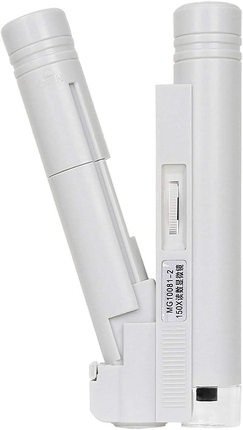FAMKIT 150X Microscope with Scale Portable LED Lighted Pocket Microscope High Magnification...