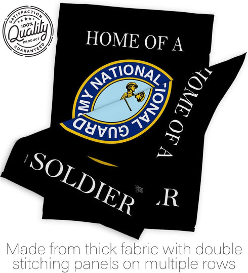 Breeze Decor Home of National Guard Soldier Flag Armed Forces ANG United State American Military Veteran Retire Official House Decoration Banner S...