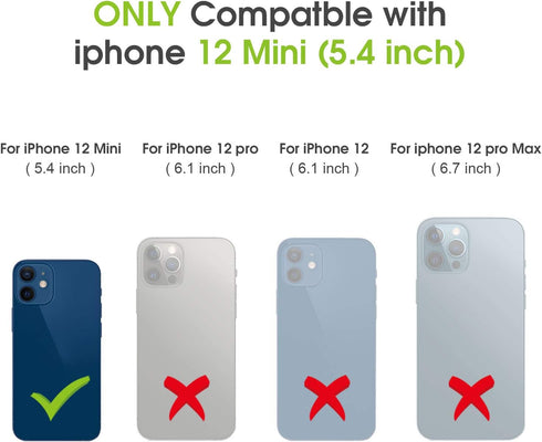 ABITKU Compatible with iPhone 12 Mini Case, Silicone with 360°Ring Kickstand Holder (Support Magnetic Car Mount) Soft Silk Microfiber Cloth Design...