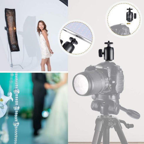 24MM Tripod Ball Head, UTEBIT 360° Rotatable Metal mini Ball Head with 1/4" hot shoe,BallHeads Camera Mount Adapter for Tripods,Monopod,DSLR Camer...