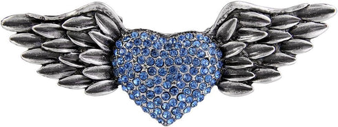 EVER FAITH Austrian Crystal Victorian Style Love Heart Angel Wing Stunning Brooch...