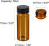 PATIKIL 30mL Reagent Media Bottle, 10 Pack Round Glass Storage Bottles Plastic Screw Cap for Lab Home, Brown...