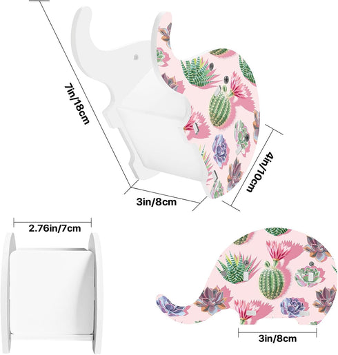 Cactus Elephant Pen Holder Cellphone Holder Pencil Holder Desk Organizer Cell Phone Stand Makeup Storage Stationery Box Desktop Decor Gifts For Ad...