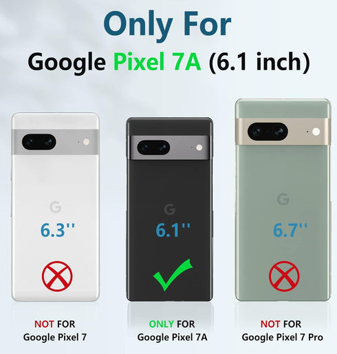 FNTCASE for Google Pixel 7a Case: Dual Layer Protective Rugged Shockproof Phone Cover with Built-in Screen Protector & Kickstand | Military Grade ...
