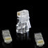 RJ45 Cat5 Cat5e Connectors End Pass Through Gold Plated 8P8C UTP Ethernet Network Plug(100Pack)...