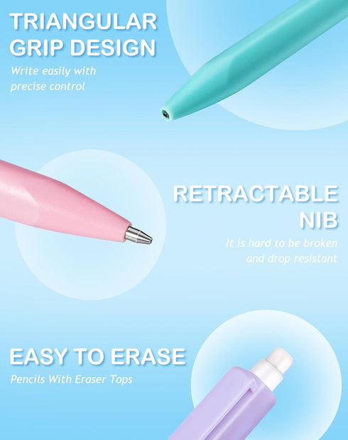 20PACK Mechanical Pencil, 8Pcs 0.5 0.7mm Mechanical Pencils Set With Eraser and 480 Pcs Refills, Cute Colored Preppy School Supplies Gift for Girl...