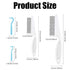 2pcs Pet Combs & 2pcs Tick Removal Tool, Fine-Tooth Flea Comb Tear Stain Removal Multifunctional Magic Pet Hair Cleaning Grooming Tools with Stain...