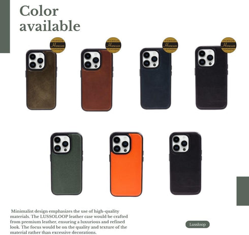 Stylish & Durable Shockproof Protection Leather Case for iPhone 15 in Horween Leather MagSafe Compatible (BOX Leather Orange, iPhone 15 Pro Max)...