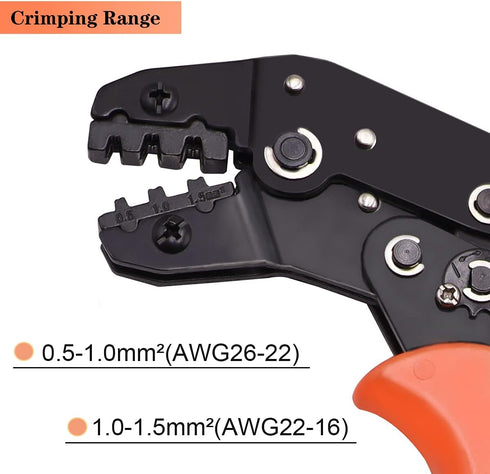 Tnisesm SN-48B Crimping Tools,Ratcheting Wire Crimper AWG 26-16(0.5-1.5mm²) for Open Barrel Terminals...