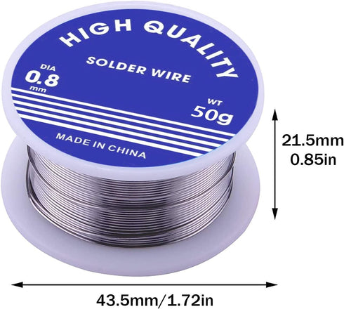 Solder Wire,Diameter Rosin Core Solder Wick for Electronic Electrical Soldering Components Repair(0.8mm,Net 50g)...