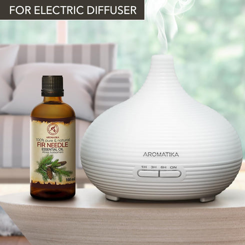 Fir Needle Essential Oil 3.4 Fl Oz (100ml) - 100% Pure & Natural - Freshen Rooms - Home Fragrances - Fresh Aroma - Fir Essential Oils...