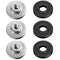 3 Sets Flange Nuts M10 Thread Hex Flanged Locknut Locking Stop Fastener Nut for 100 Type Angle Grinder Diamond Disc Grinding Disc Silver...