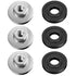 3 Sets Flange Nuts M10 Thread Hex Flanged Locknut Locking Stop Fastener Nut for 100 Type Angle Grinder Diamond Disc Grinding Disc Silver...