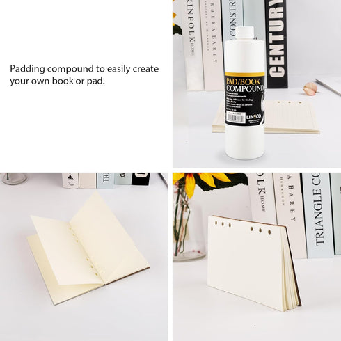 Lineco, Archival Glaze Padding Compound Adhesive for Book Binding Repair Paper, 12 oz. Adhesive Glue, White...